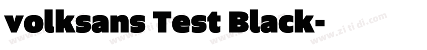 volksans Test Black字体转换